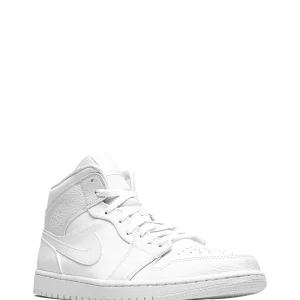 Jordan 1 Mid Triple White